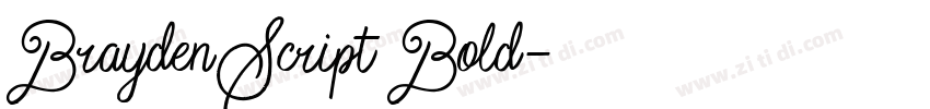 Brayden Script Bold字体转换